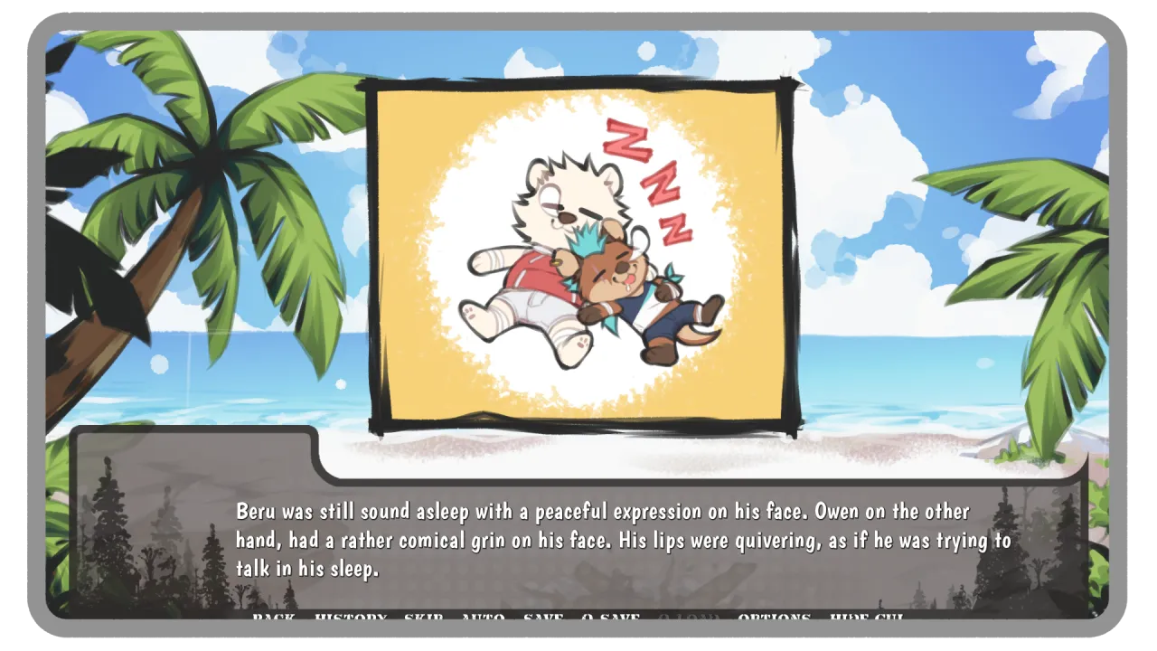 Stranded gameplay screenshot with survivors on the island